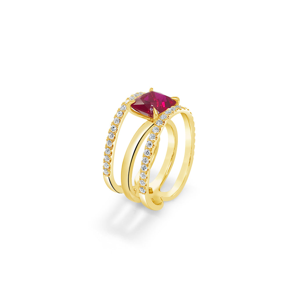 Ruby ring. Gemstone ring. Statement rings. Rings for women – daizyjewellery